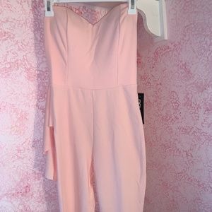 Pink One Shoulder Jumpsuit